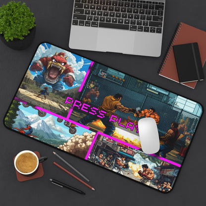 Retro Rewind Nostalgic Video Game Desk Mat - Hot Pink