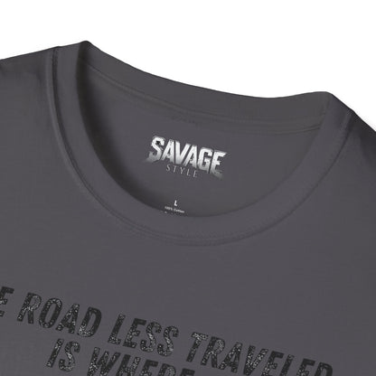 The Road Less Traveled... Unisex Titan Boss Battle Cotton Tee