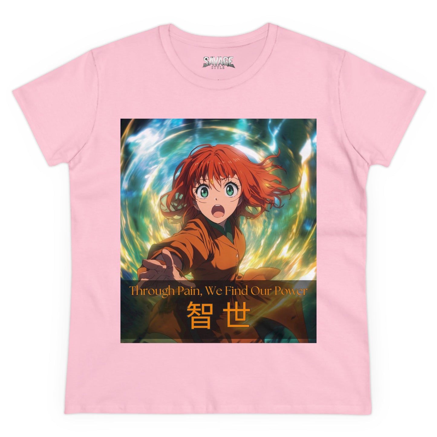 Through Pain, We Find Our Power 智 世- Anime Women's Tee