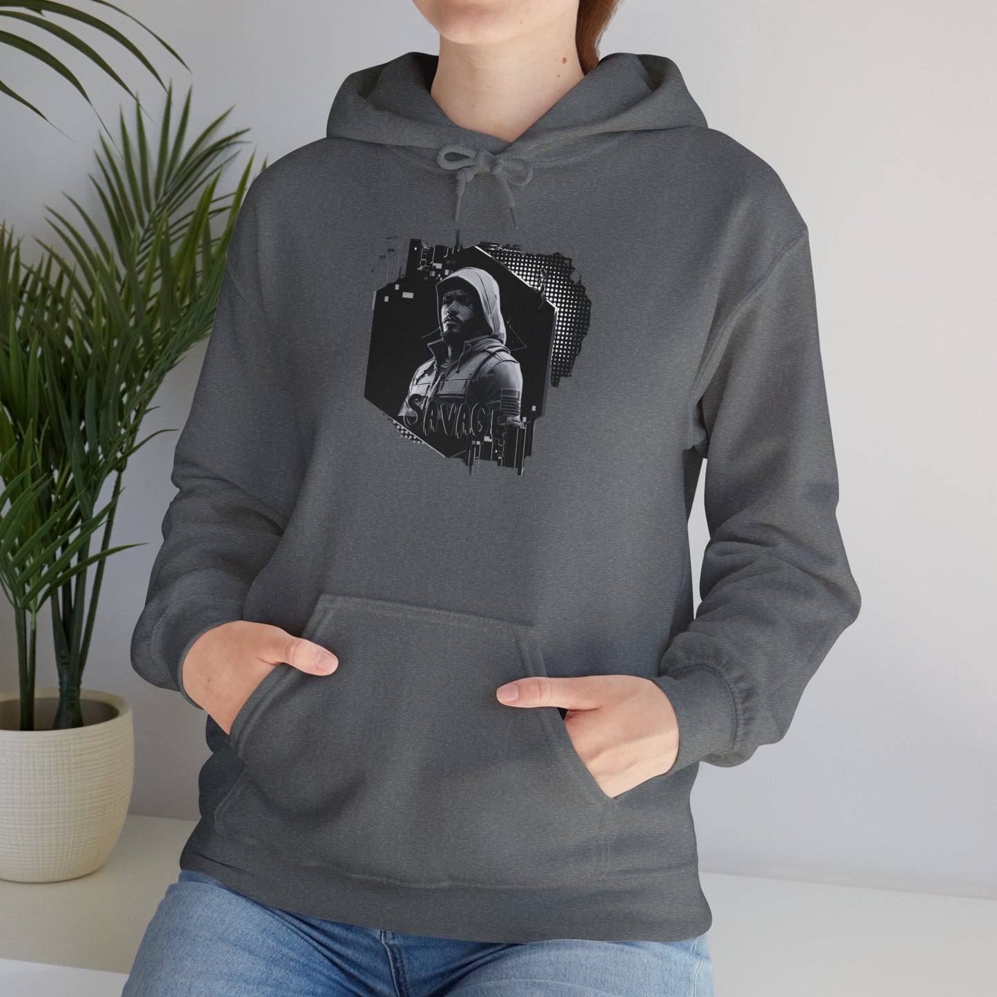 Gamer Hoodie Sweatshirt - Savage Style Gamer Gear Clothing: Noir Collection