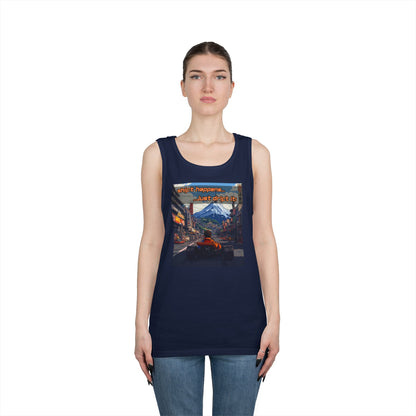 Anime Race Car Unisex Heavy Cotton Tank Top - Shift Happens, Just Drift It